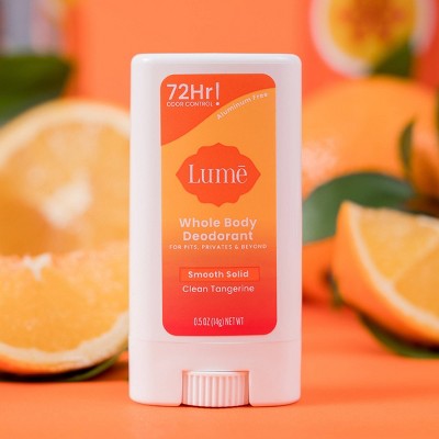 Lume Whole Body Women&#8217;s Deodorant - Mini Smooth Solid Stick - Aluminum Free - Clean Tangerine Scent - Trial Size - 0.5oz_4