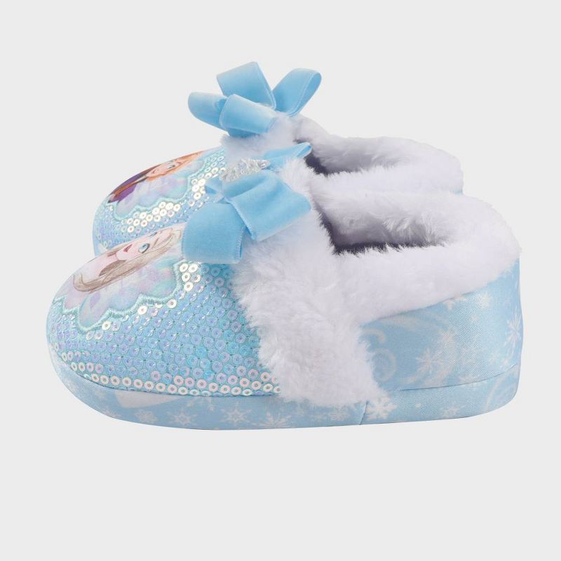Toddler Girls' Frozen Sock Slippers - Blue, 4 of 8
