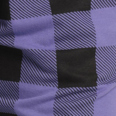 buffalo plaid - purple black 100% organic cotton
