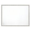 Royal Hampton 46 Inch Solid Wood Mirror, Shimmering Silver Accent, Landscape, White - 2 of 4
