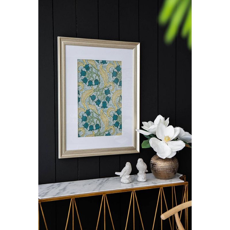24&#34;x32&#34; Smithsonian Floral Gold Framed Wall Art Canvas Green/Blue - A&#38;B Home, 6 of 22