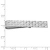 Black Bow Jewelry Rhodium Plated Sterling Silver Basketweave Tie Bar, 8 x 51mm - 2 of 3
