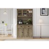 71”Tall Freestanding Kitchen Pantry Cabinet with Drawers and Adjustable Shelves,Wood Storage with Microwave Stand Coffee Bar for Kitchen Dining Room - 4 of 4