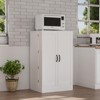 Karl Home White Kitchen Storage Cabinet Pantry Cabinet with 2 Doors and Adjustable Shelves - 2 of 4