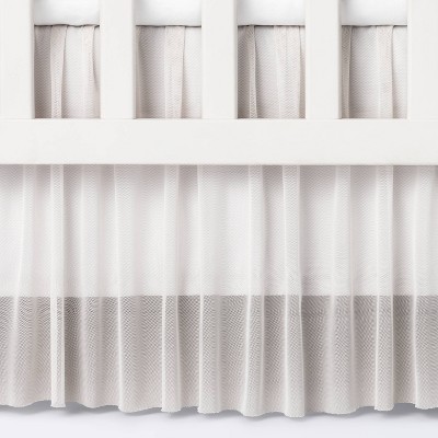 Crib Skirt Tulle Cloud Island Gray Target