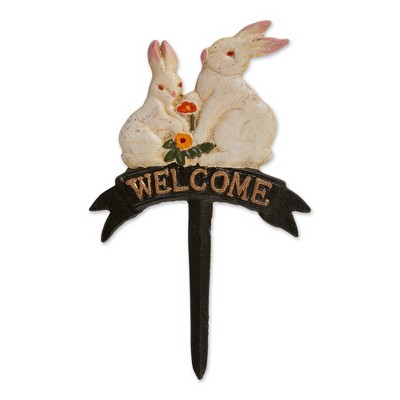 Cast Iron Welcome Bunnies Sign - Zingz & Thingz