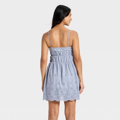 Женские платья Universal Thread Women's Crochet Mini Sundress - Universal Thread™ Blue M — фото 2