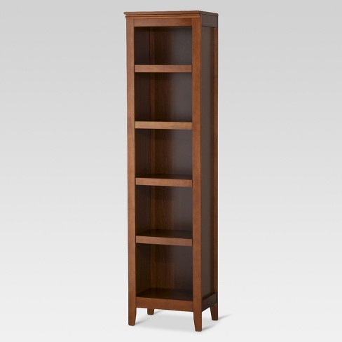 Carson 72 5 Shelf Narrow Bookcase Midtone Threshold Target