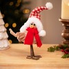 Northlight Standing Bird with Scarf and Plaid Hat Christmas Figure - 10" - Beige - 2 of 4