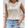 Sequin Tank Tops For Women Sleeveless Sparkle Shimmer Round Neck Vest Tops Glitter Camisole Vest - 3 of 4