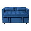 FONTOI 3 in 1 Pull out Sofa, Reversible Sleeper, Convertible Couch Bed with Adjustable Backrest Pillows&Pockets for Home, Blue, 52.75"*31.1"*33.46" - 2 of 4