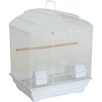 YML A5804 3/8 inches Bar Spacing Shall Top Small Bird Cage White 18 inches x 14 inches