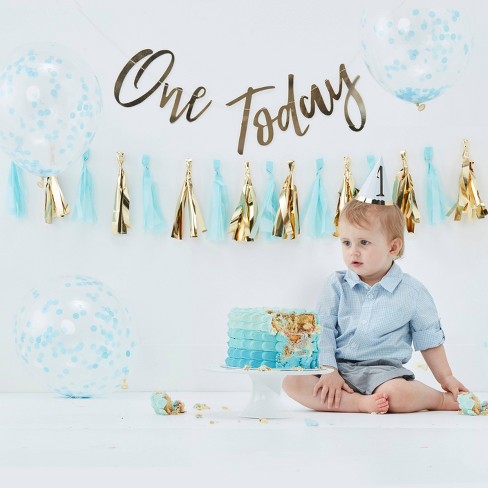 Boys First Birthday Outfit Cake Smash Baby Blue and Navy 1 2 