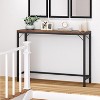 Grey Console Table, Narrow Sofa Table, 39.4" Behind Couch Table for Living Room,Industrial Hallway Table for Entryway - 2 of 4
