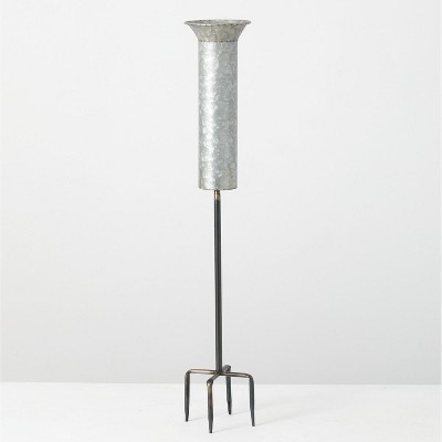 Sullivans Vase On Stake 35.25"H Silver