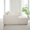 49“W Corduroy Sponge Sofa, Single Lounge Chair, Accent Chair, Sleeper Chair with Pillow, No Assembly Required-ModernLuxe - 3 of 4