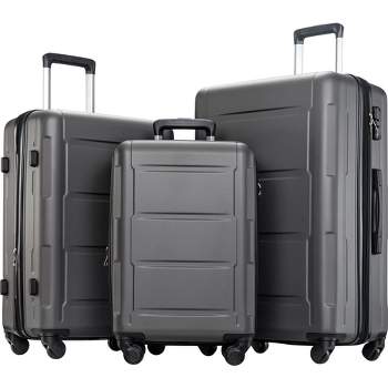 2 Pcs Expanable Luggage Set, Hardside Spinner Suitcase With Tsa Lock ...