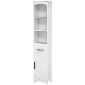 Resenkos Bathroom Cabinet, Narrow Storage Unit, Floor Cabinet for Bathroom, Living Room, Entryway, - 1 of 4