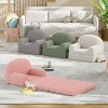 Kids Sofa Chair, 2-in-1 Convertible Toddler Couch Lounge, Fold Out Teddy Fleece Fabric Children's Sofa Bed - 4 of 4