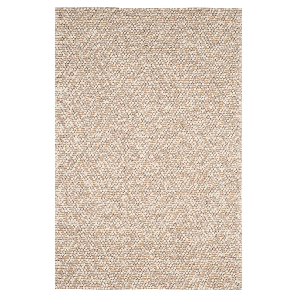 4'x6' Beige Solid Tufted Area Rug - Safavieh