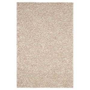 Beige Solid Tufted Area Rug - (4