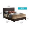 Queen Size Platform Bed with Upholstered Headboard for Bedroom - 3 of 4