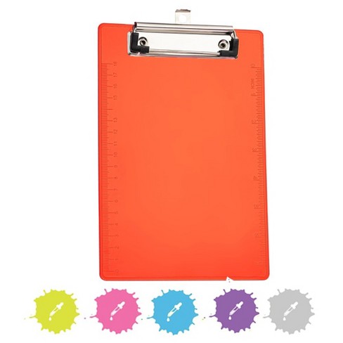 Charles Leonard Transparent Plastic Clipboard With Low Profile