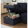 TiranisuBest Linen Fabric Reversible Sectional Sofa Bed with Storage Chaise–Pull-Out Sleeper and Removable Backrest for Modern Living Rooms - 4 of 4