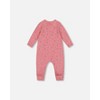 Deux par Deux Girl Organic Cotton Zipped Romper Pink Floral - 2 of 4
