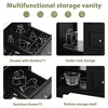NicBex 29.9" Bathroom Vanity with Sink, Bathroom Cabinet Storage, 1 Soft Closing Cabinet Doors with Adjustable Shelf, 3 Drawers for Bathroom, Black - 3 of 4