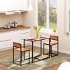 MAYEERTY 3-Piece Industrial Dining Table Set for 2, Kitchen Table and Chairs, Dining Room Sets for Small Spaces - 3 of 4