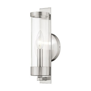 Livex Lighting Castleton 1 - Light Sconce in  Brushed Nickel - 1 of 4
