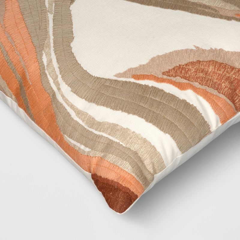Tonal Patterned Chunky Embroidered Cotton Square Throw Pillow - Threshold™, 5 of 8