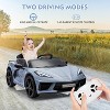 Garvee 12V Licensed Corvette Kids Ride-On Car with Remote Control LED Lights and MP3 Player Sports Electric Vehicle, Blue - 3 of 4
