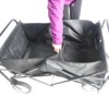 DOMETOUR Folding Wagon Garden Shopping Beach Cart (Black) - 2 of 4