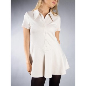 Jess by Meiko Women's Drop Waist Collared Flare Dress - 1 of 4