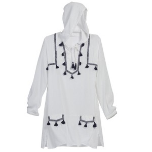 Beachcombers Beau Tassel Top Wht M - 1 of 1