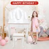 Kids Vanity, Girls' Vanity Table and Chair Set, Girls Makeup Vanity, Kids Makeup Dressing Table, Kids Vanity Desk Set with Mirror, Drawer& Lights - 2 of 4