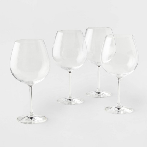4pk Geneva Crystal 27.1oz Wine Glasses Red - Threshold Signature™ : Target