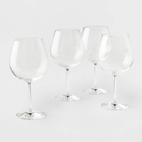 4pk Geneva Crystal 27.1oz Wine Glasses Red - Threshold Signature™