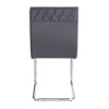 Simple Relax Set of 2 PU Side Chairs in Gray and Chrome - 4 of 4