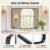GlasFlength Decorative Wall Mirrors Bathroom Mirror Vanity Mirror for Wall, Aluminum Alloy Framed Wall Mirror Farmhouse, Square Black 22"*2"*30" - 3 of 4