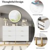 6-Drawer Dresser, Modern Wood Storage Double Chest of Drawers, for Living Room Bedroom - 4 of 4