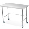 Stainless Steel Work Table，Commercial Prep Table with Open Base for Kitchen Restaurant Food Truck - 4 of 4