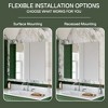 HBEZON Medicine Cabinet with Mirrors, Recessed/Wall Mounted Bathroom Cabinet, Adjustable Shelves, Soft-Close Hinge, Rectangular, Aluminum, Silver - 3 of 4