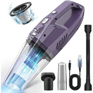 MAMNV Portable 6000Pa Cordless Handheld Vacuum, Vacuum Cleaner for Car Interior Cleaning, Rechargeable, Purple - 1 of 4