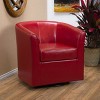 GDFStudio Jackson Contemporary Faux Leather Upholstered Swivel Club Chair - 2 of 4