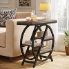 ORRD Faux Marble End Table with Gold Frame, 3-Tier Narrow Sofa Side Table & Nightstand with Storage, Modern Geometric for Living Room & Bedroom - 3 of 4
