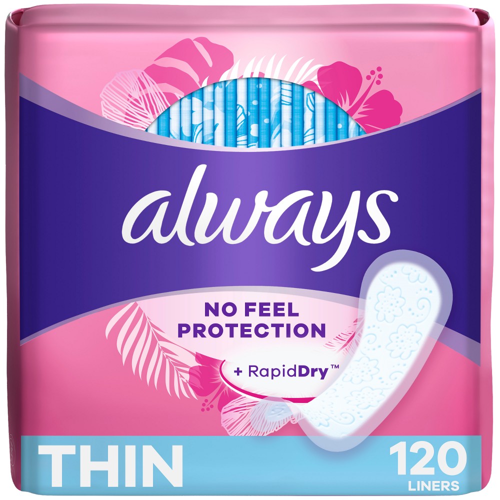 UPC 037000107965 product image for Always Dailies Thin Unscented Panty Liners - Regular - 120ct | upcitemdb.com