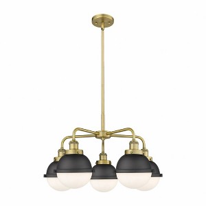 Ballston Urban - 5 Light Stem Hung Chandelier In Art Deco Style-16.25 Inches Tall and 24.5 Inches Wide - 1 of 1